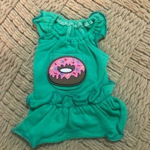 Donut shop sprinkles green dog dress frosting cat